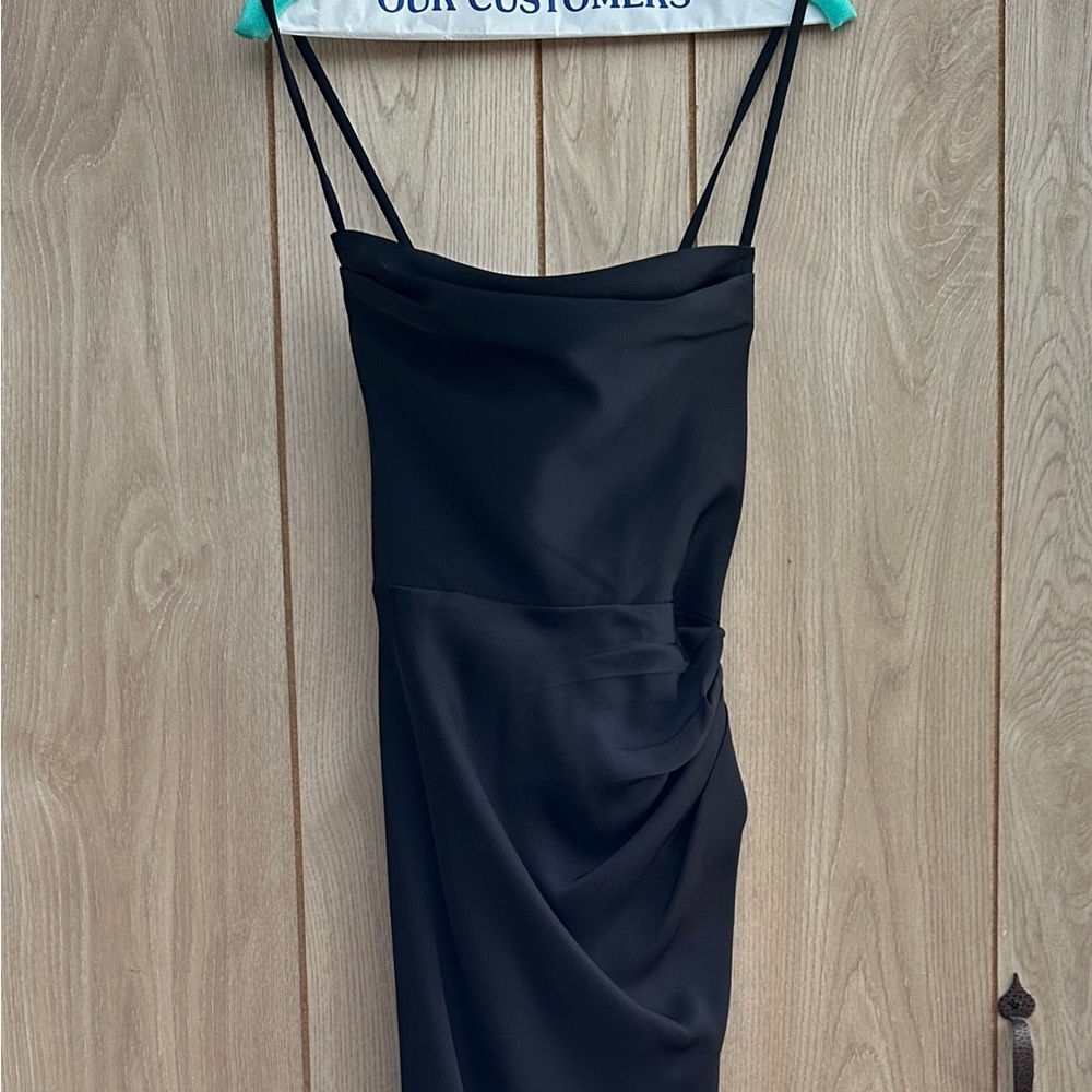 Azazie Elle Black Evening Dress